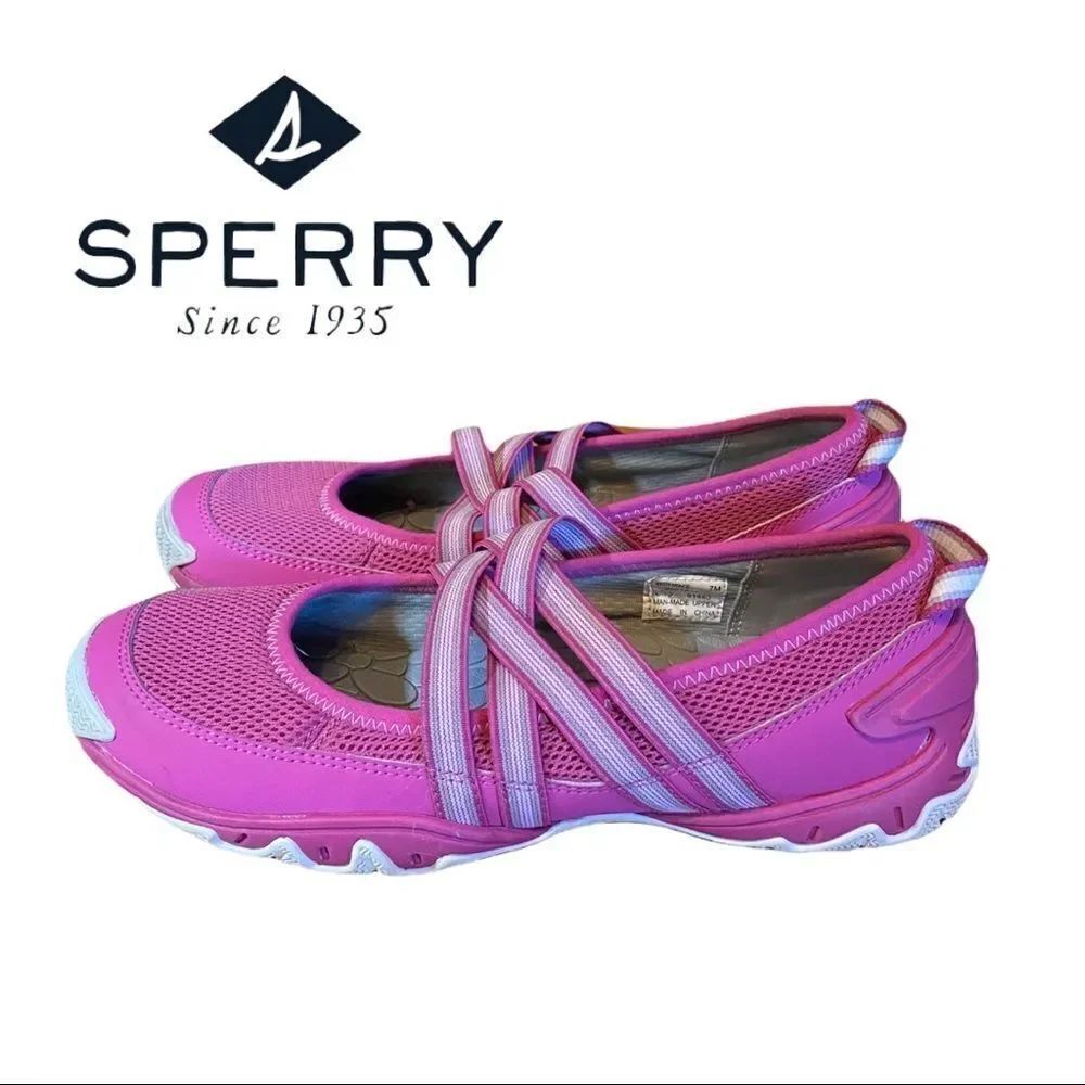 Sperry Top-Side Chime Fuchsia Pink Mary Jane Water Shoes Sneakers Loafers 7 7M